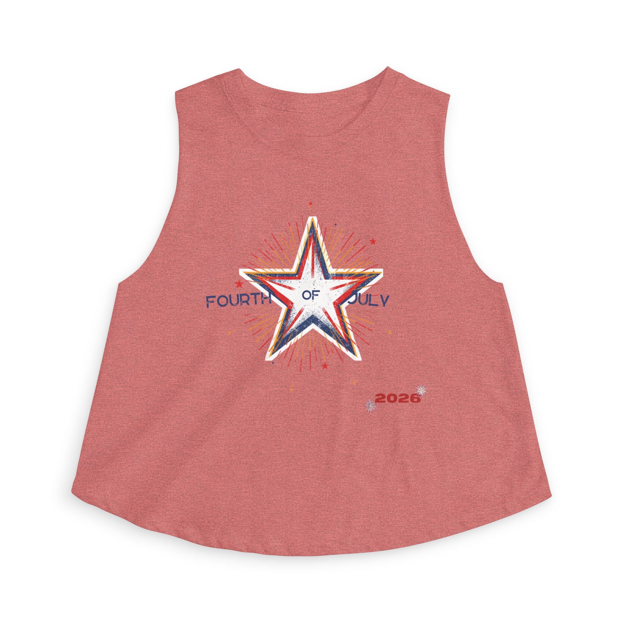 Fourth of July Star Crop Top - 2026 Patriotic Women's Tank