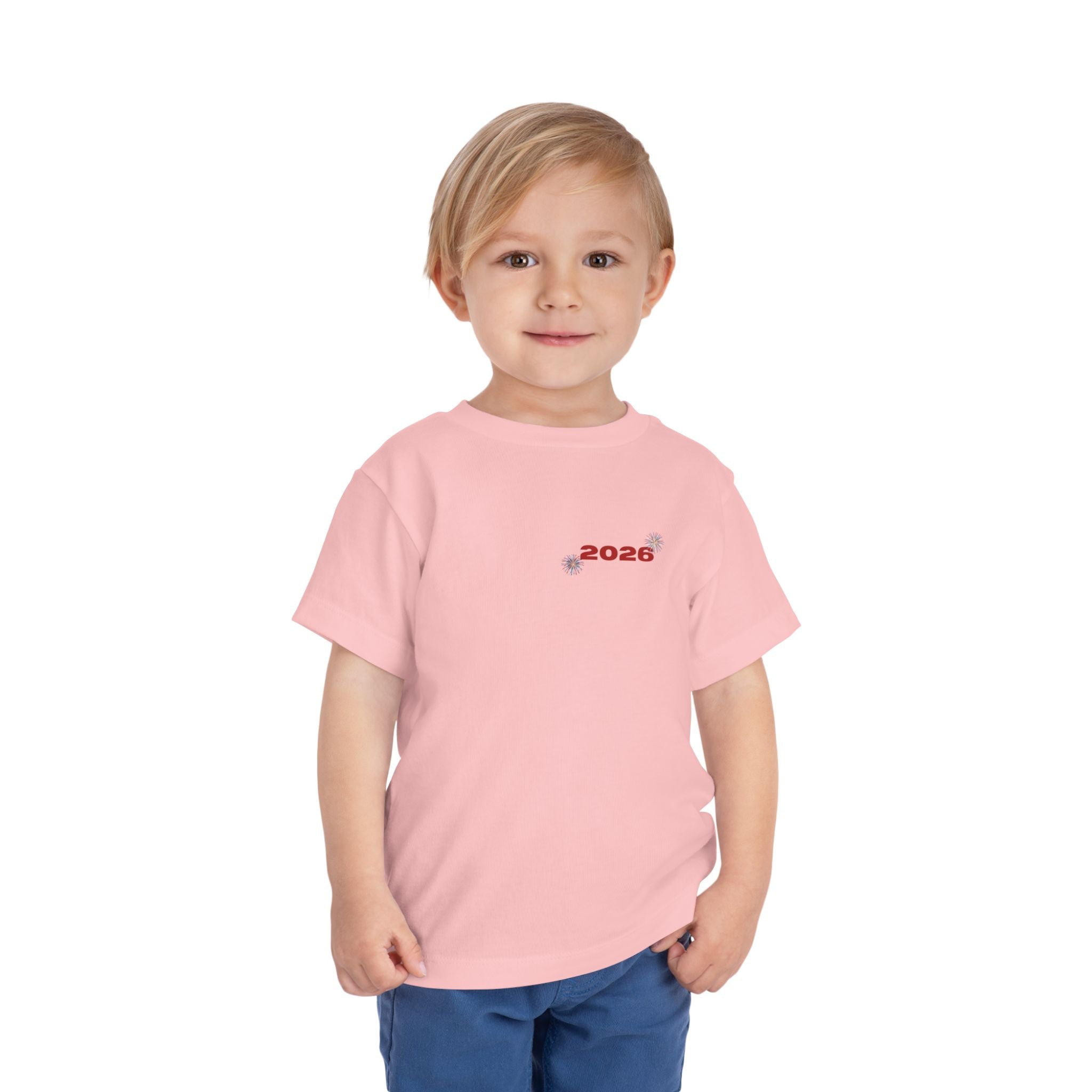 Toddler Tee - '2026' Red White Blue Star Fourth of July Kids Shirt