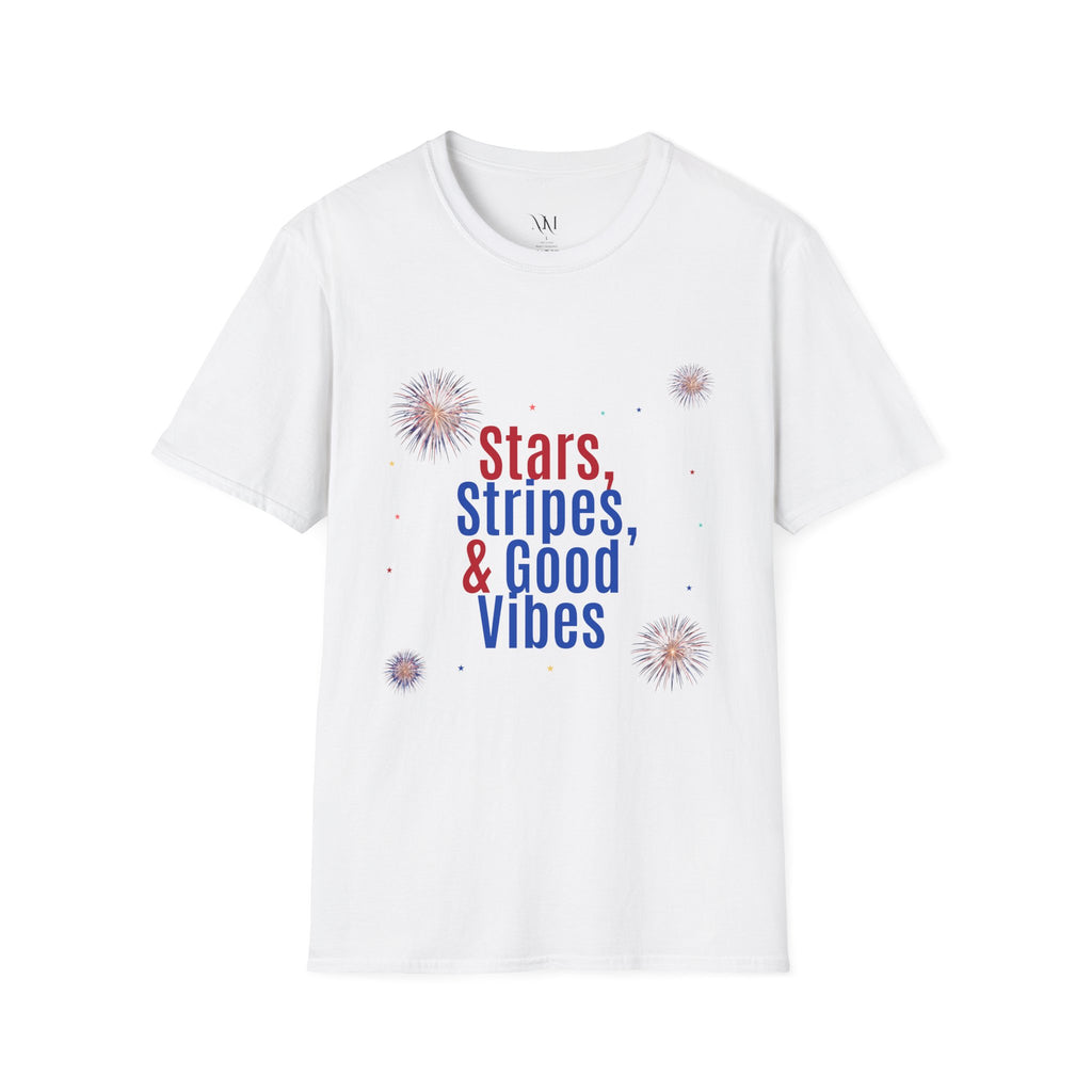 Patriotic “Stars, Stripes, & Good Vibes” T-Shirt