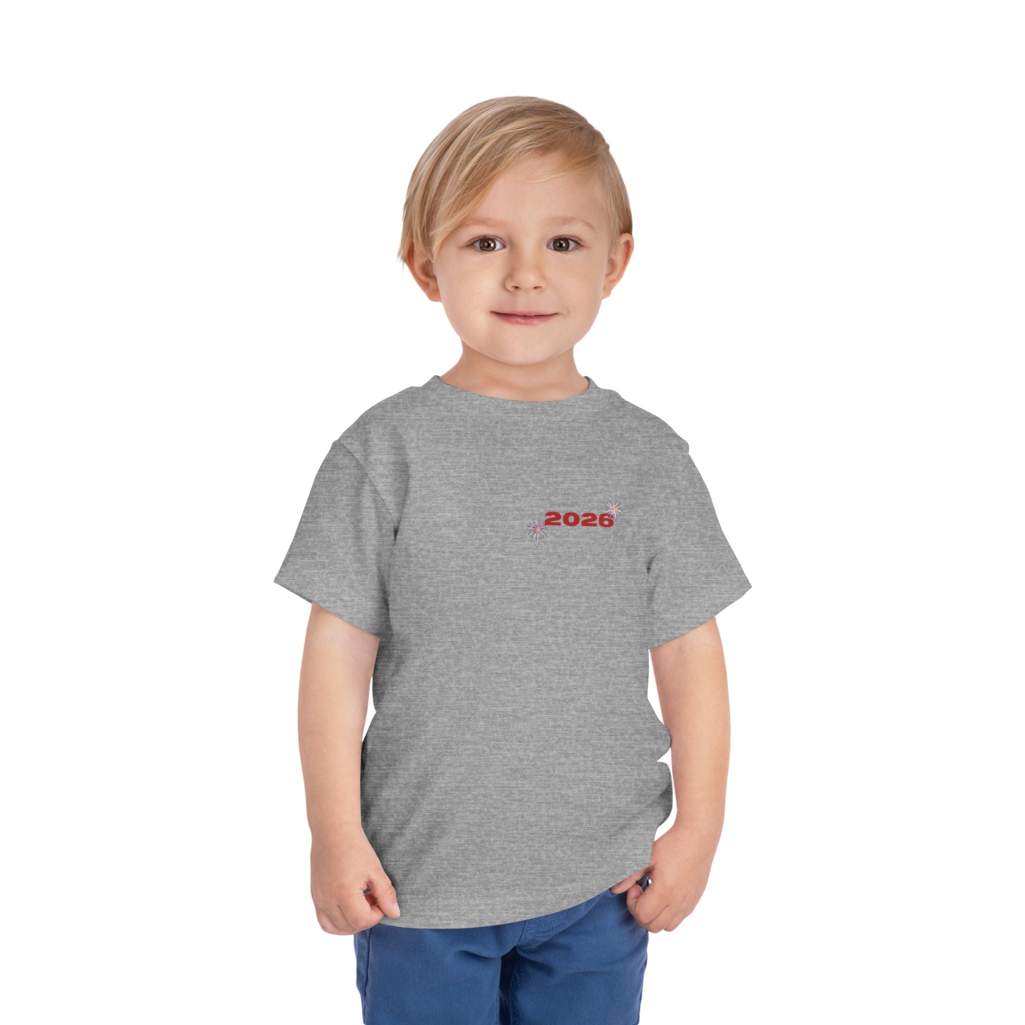 Toddler Tee - '2026' Red White Blue Star Fourth of July Kids Shirt