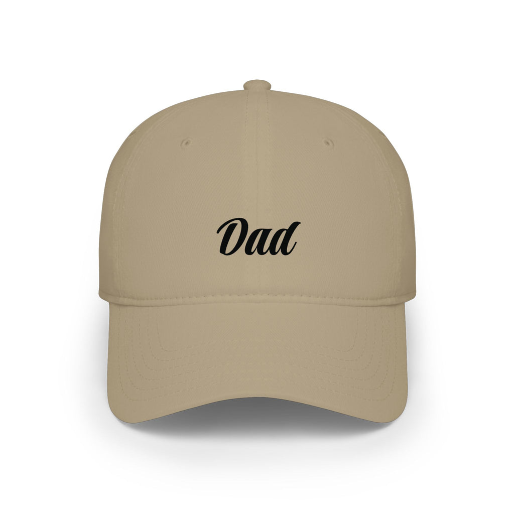 Dad Embroidered Low Profile Baseball Cap — Classic Beige Father's Day Hat