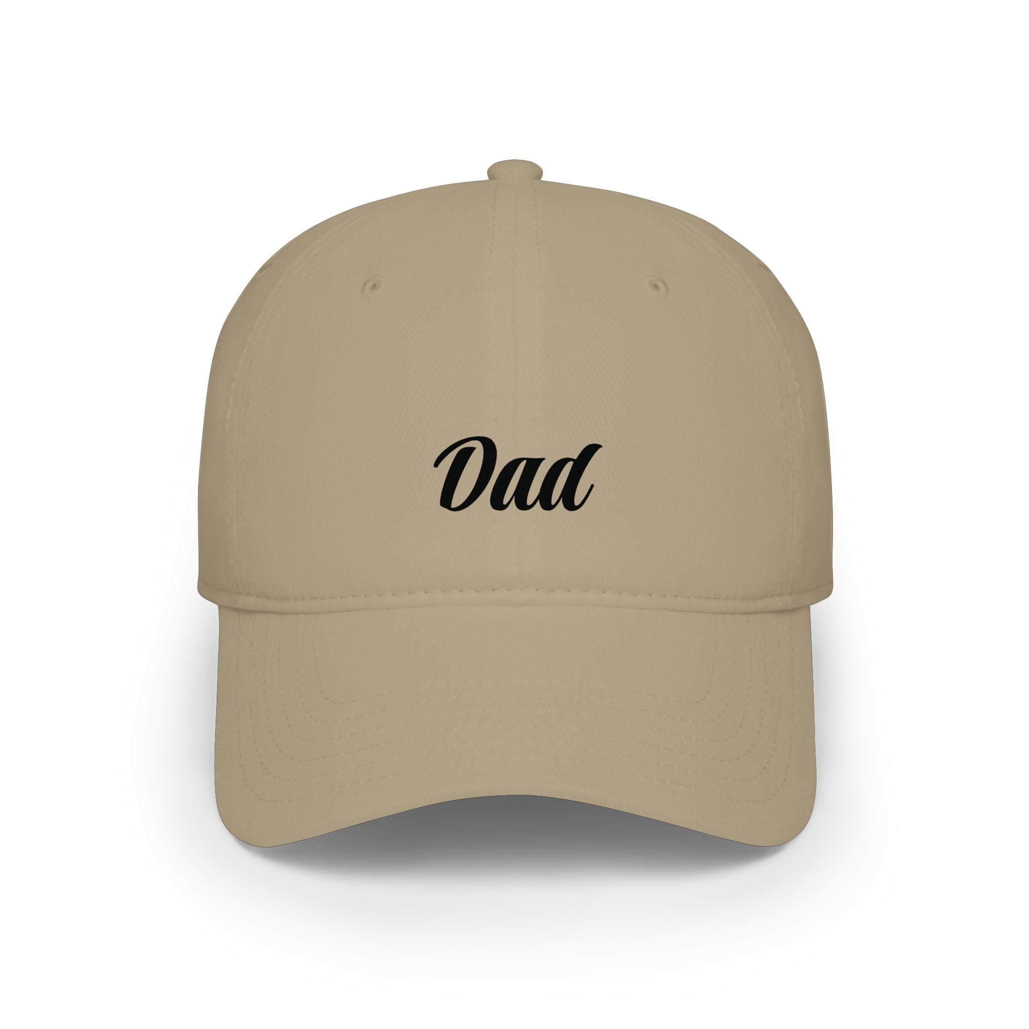 Dad Embroidered Low Profile Baseball Cap — Classic Beige Father's Day Hat