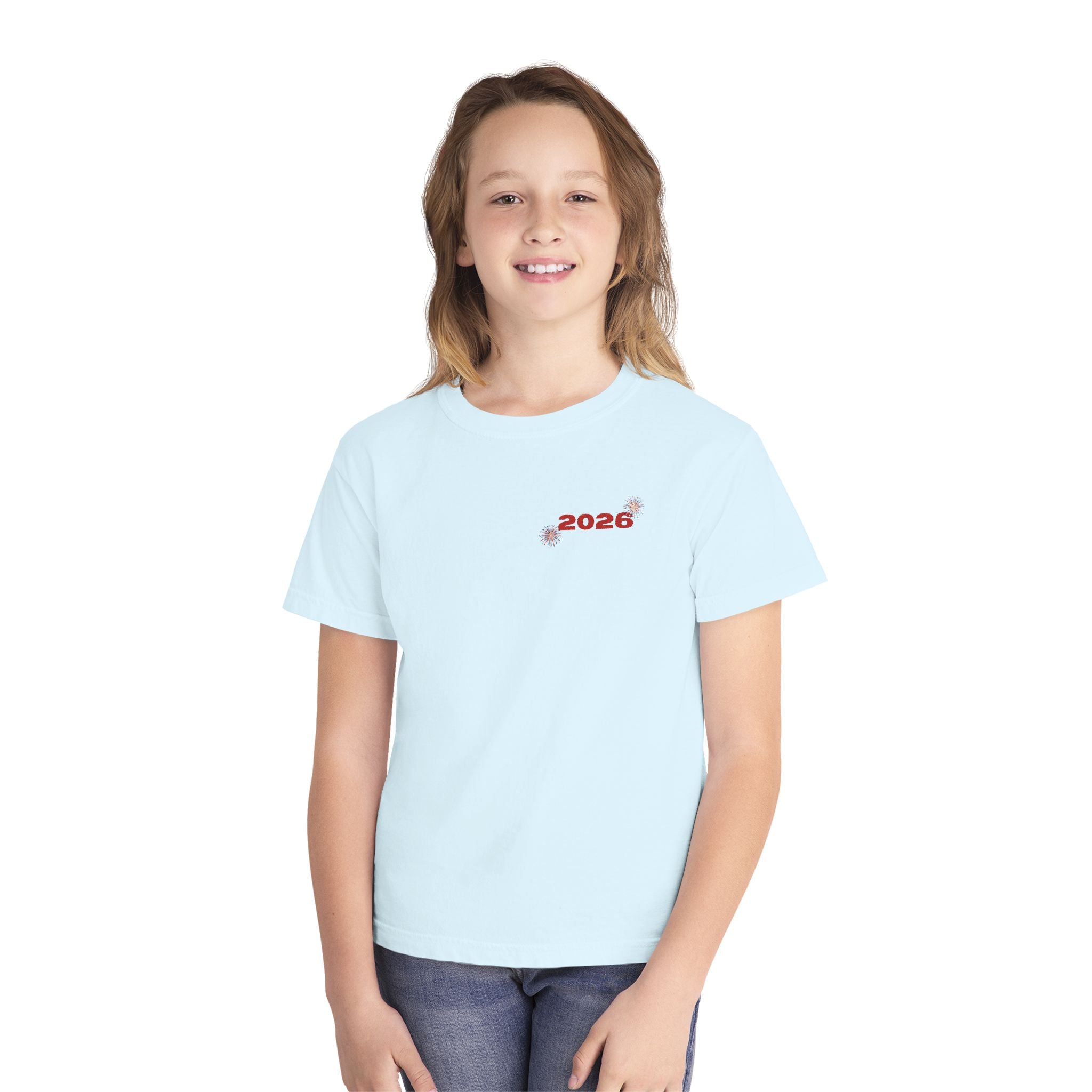 Fourth of July Youth Tee — Star Fireworks 2026 Patriotic Shirt