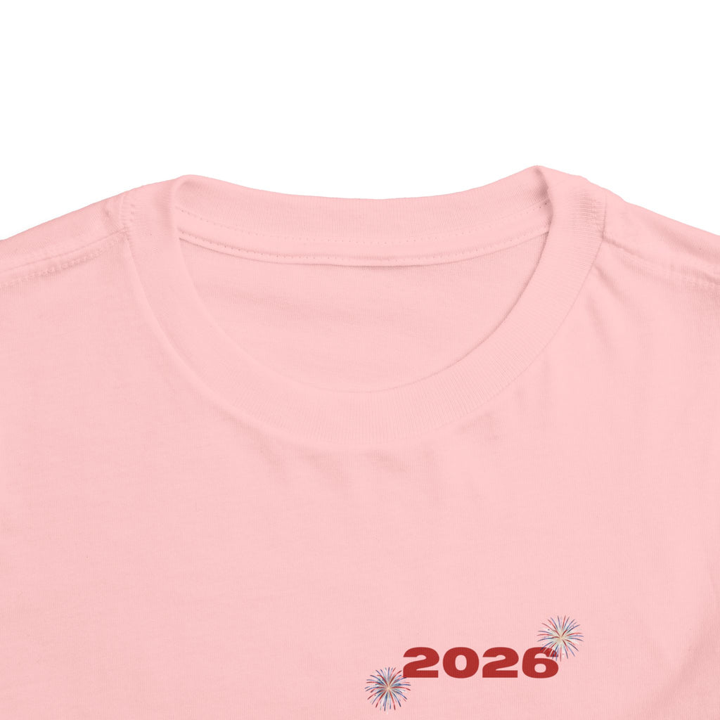 Toddler Tee - '2026' Red White Blue Star Fourth of July Kids Shirt