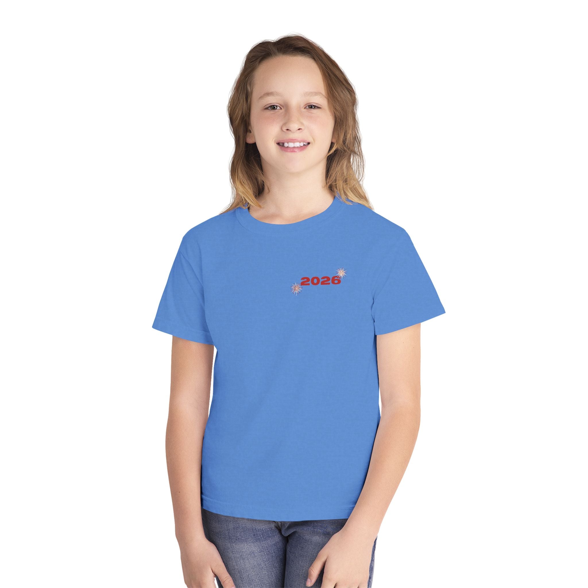 Fourth of July Youth Tee — Star Fireworks 2026 Patriotic Shirt