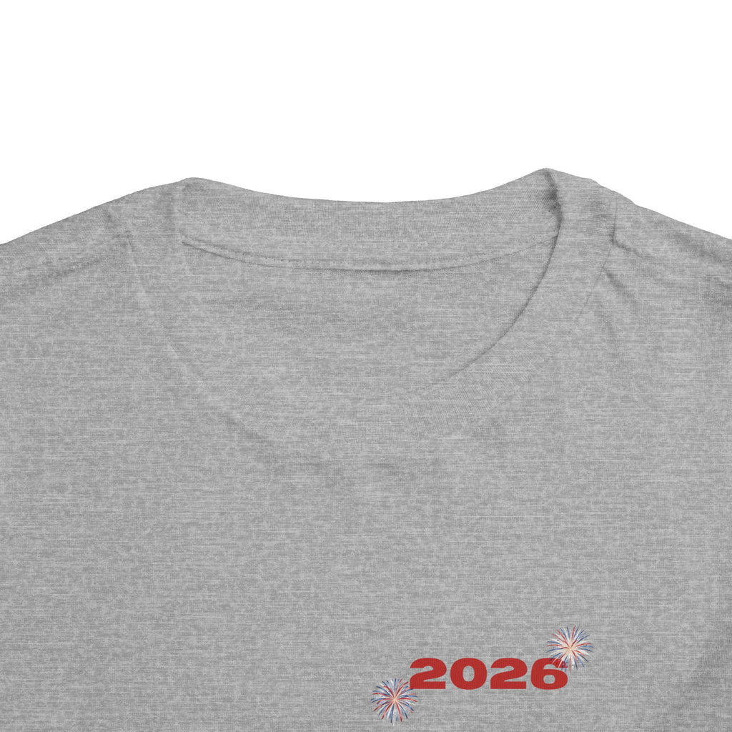 Toddler Tee - '2026' Red White Blue Star Fourth of July Kids Shirt