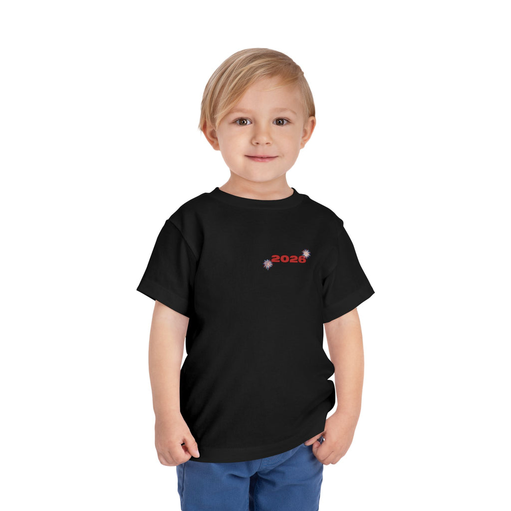 Toddler Tee - '2026' Red White Blue Star Fourth of July Kids Shirt