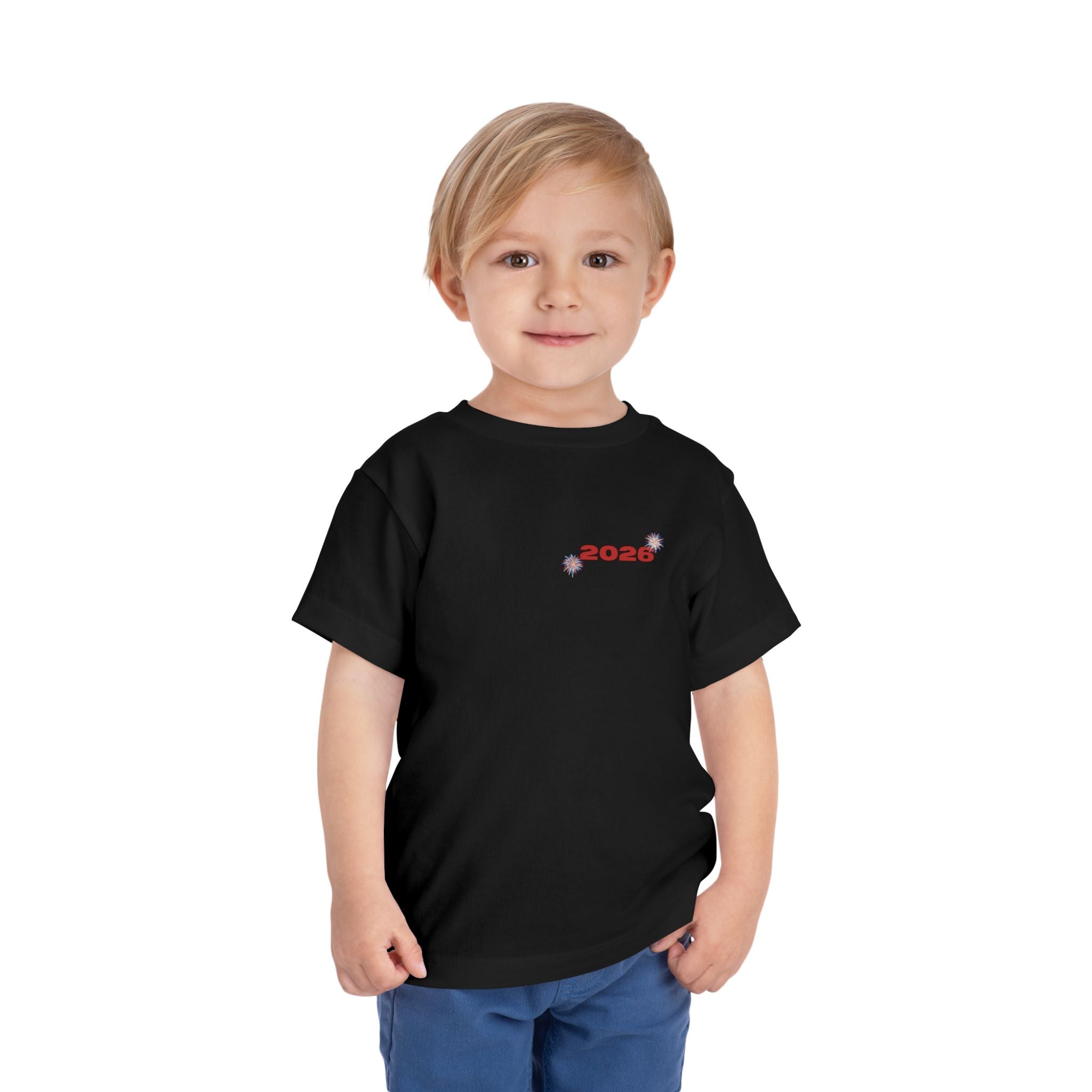 Toddler Tee - '2026' Red White Blue Star Fourth of July Kids Shirt
