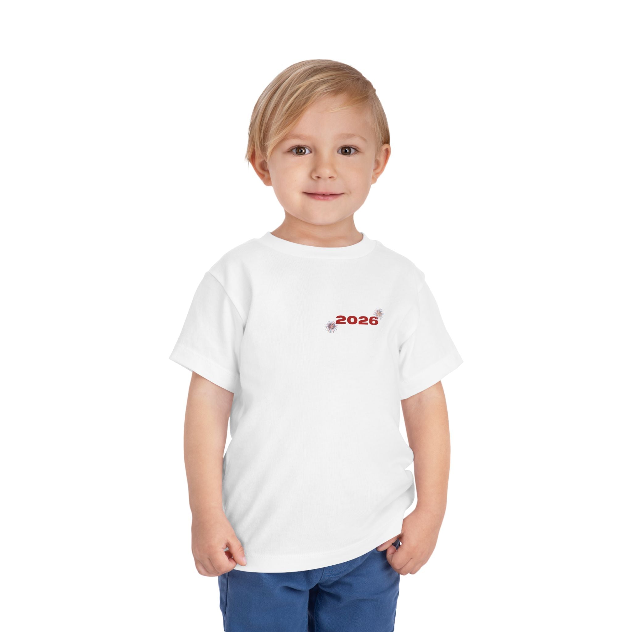 Toddler Tee - '2026' Red White Blue Star Fourth of July Kids Shirt