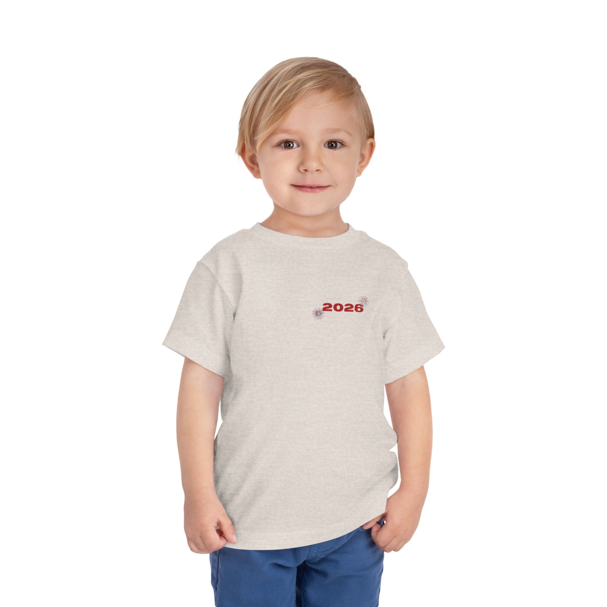 Toddler Tee - '2026' Red White Blue Star Fourth of July Kids Shirt