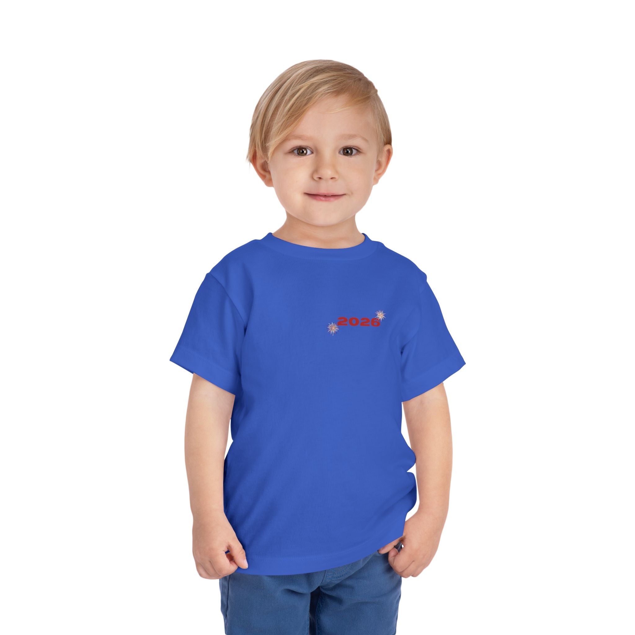 Toddler Tee - '2026' Red White Blue Star Fourth of July Kids Shirt