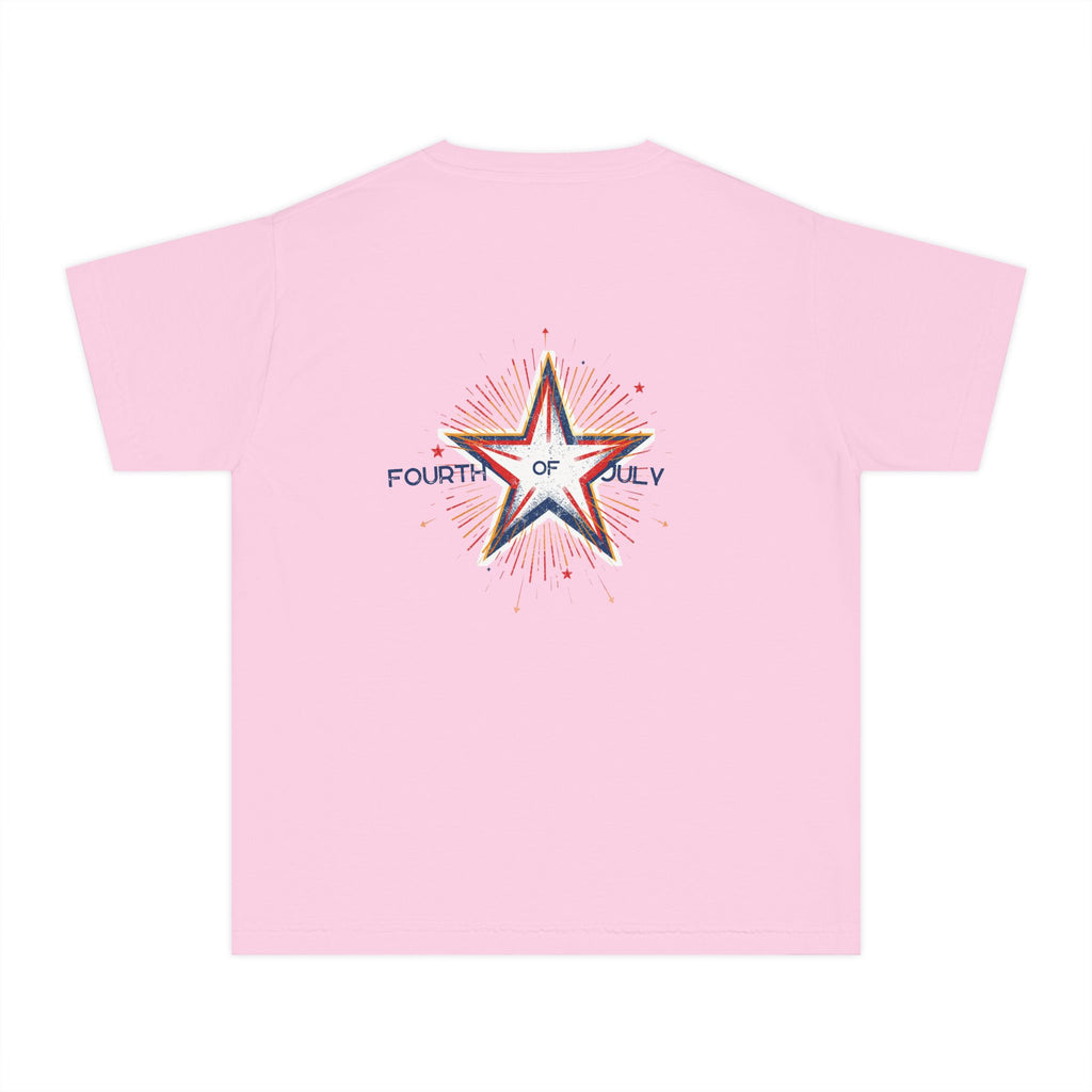 Fourth of July Youth Tee — Star Fireworks 2026 Patriotic Shirt