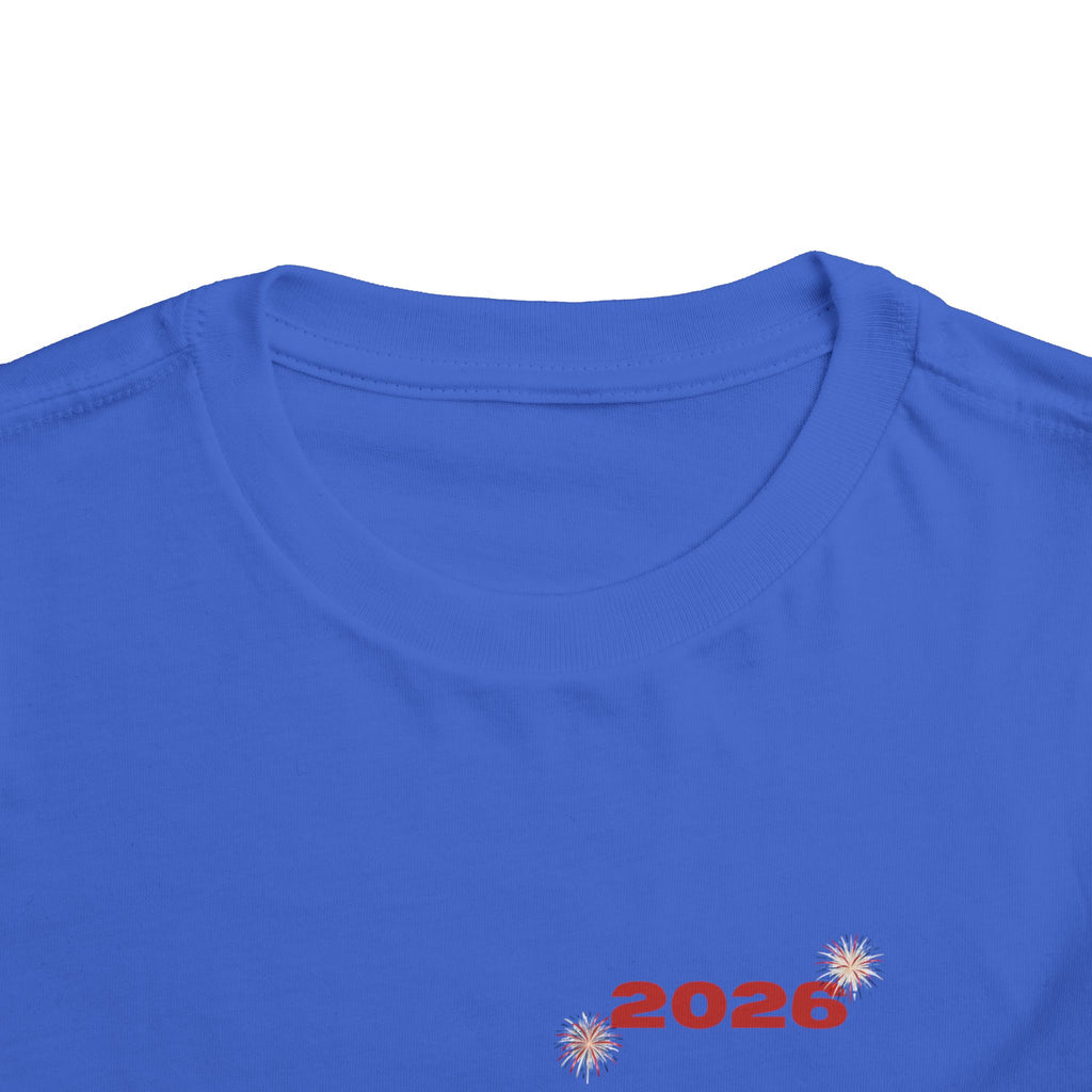 Toddler Tee - '2026' Red White Blue Star Fourth of July Kids Shirt
