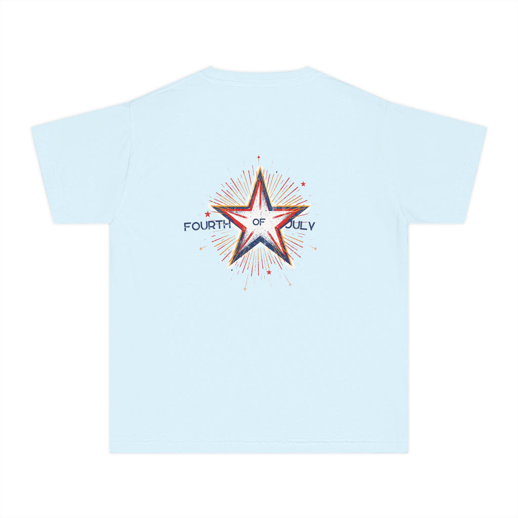Fourth of July Youth Tee — Star Fireworks 2026 Patriotic Shirt