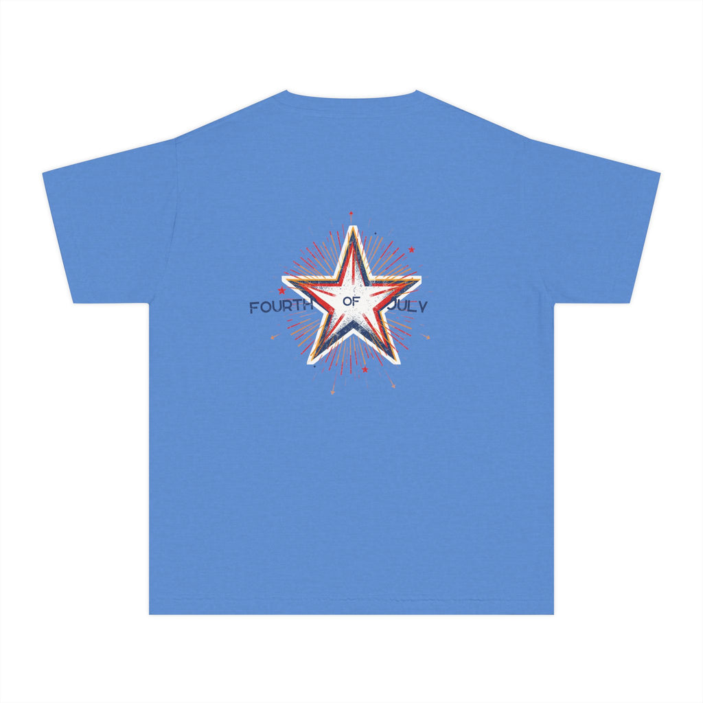Fourth of July Youth Tee — Star Fireworks 2026 Patriotic Shirt